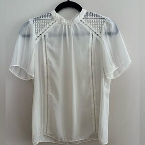 Express White Sheer Blouse